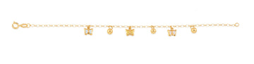18K Gold Layered Oro Laminado Bracelet 71.0111/17-7.5